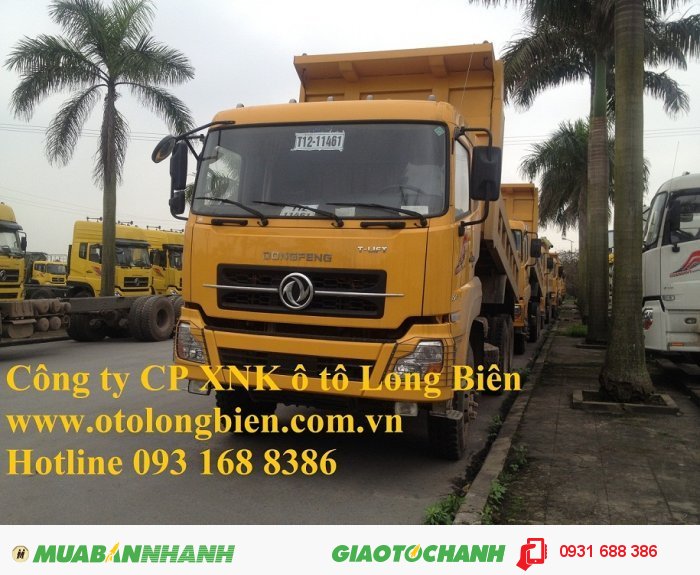 Xe ben 8 tấn, xe ben 3, 4 chân Dongfeng tại Hà Nội 2015, 2016