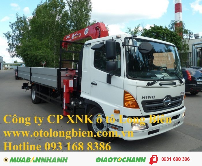 Xe tải hino gắn cẩu tự hành 3, 5-7 tấn Soosan, tanado, Kanglim, Unic