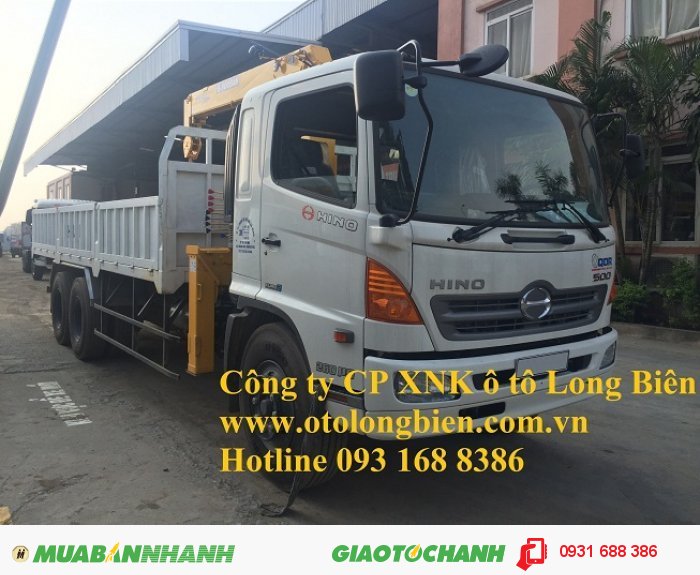 Xe tải hino gắn cẩu tự hành 3, 5-7 tấn Soosan, tanado, Kanglim, Unic