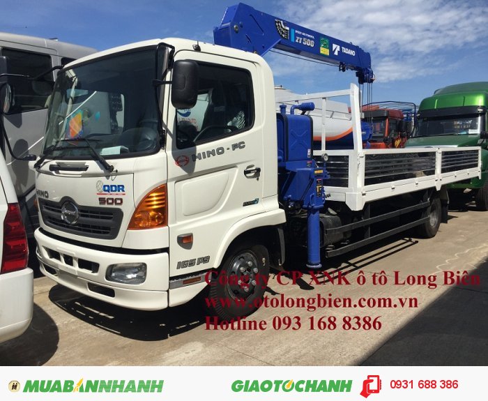 Xe tải hino gắn cẩu tự hành 3, 5-7 tấn Soosan, tanado, Kanglim, Unic