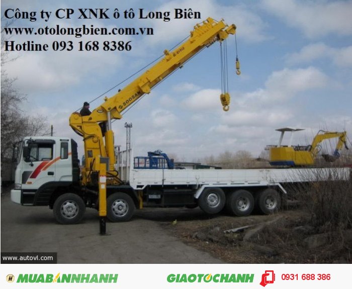 Xe tải hyundai, Daewoo gắn cẩu tự hành 3 tấn, 5-7 tấn, 8-10 tấn, 12-15 tấn