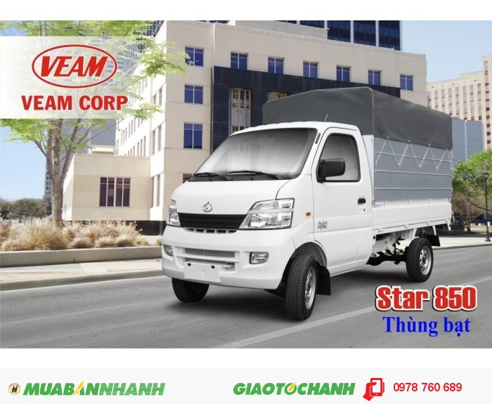Xe tải Veam Star 850 kg thùng lửng tiện lợi