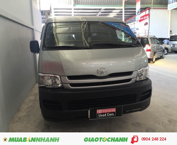 Hiace Xăng, màu xanh ghi, 2008, xe chính hãng