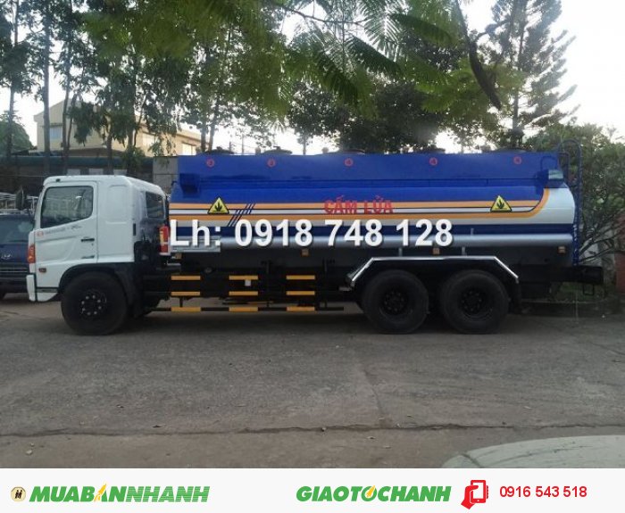 Xe Hino 3 chân 16 tấn thùng 9m3, Hino FL8JTSL