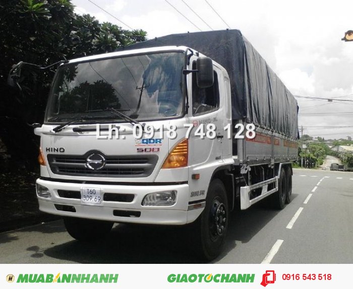 Xe Hino 3 chân 16 tấn thùng 9m3, Hino FL8JTSL