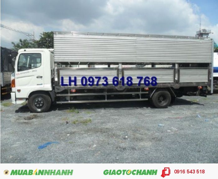 Hino FL thùng 9.3m, thùng chở gia cầm ( lợn )