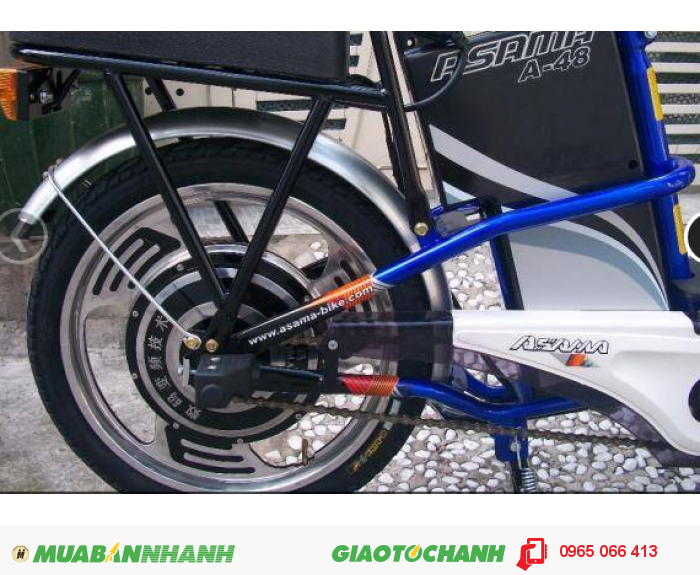 Xe đạp điện asama màu xanh có bảo hành