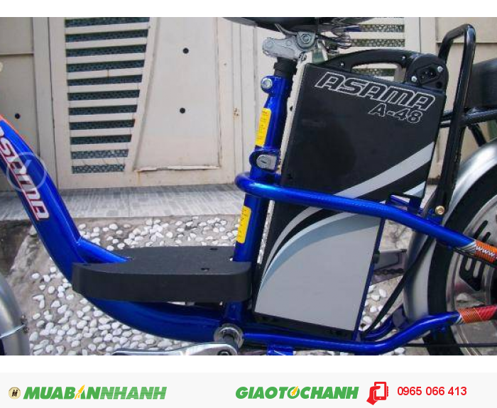 Xe đạp điện Asama màu xanh có bảo hành