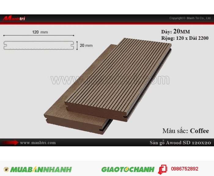 Sàn gỗ ngoài trời giá rẻ nhất Mới 100%, giá: 129.000đ, gọi ...