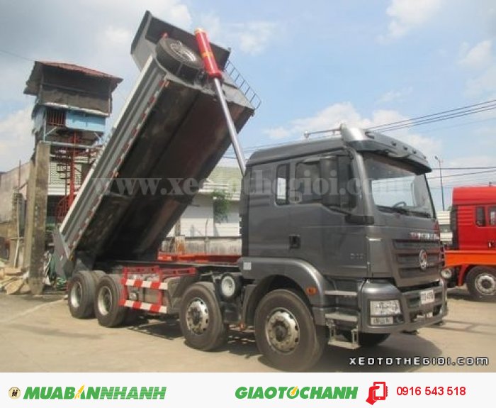 Xe ben tự đổ Shacman 4 chân, Công nghệ Đức, thùng dài 6m
