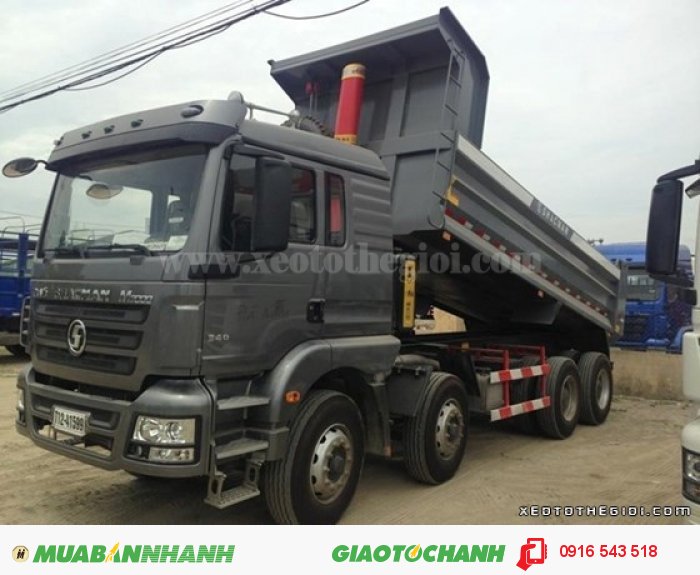 Xe ben tự đổ Shacman 4 chân, Công nghệ Đức, thùng dài 6m