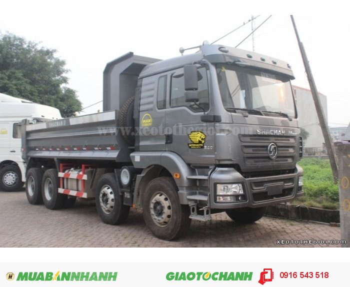 Xe ben tự đổ Shacman 4 chân, Công nghệ Đức, thùng dài 6m