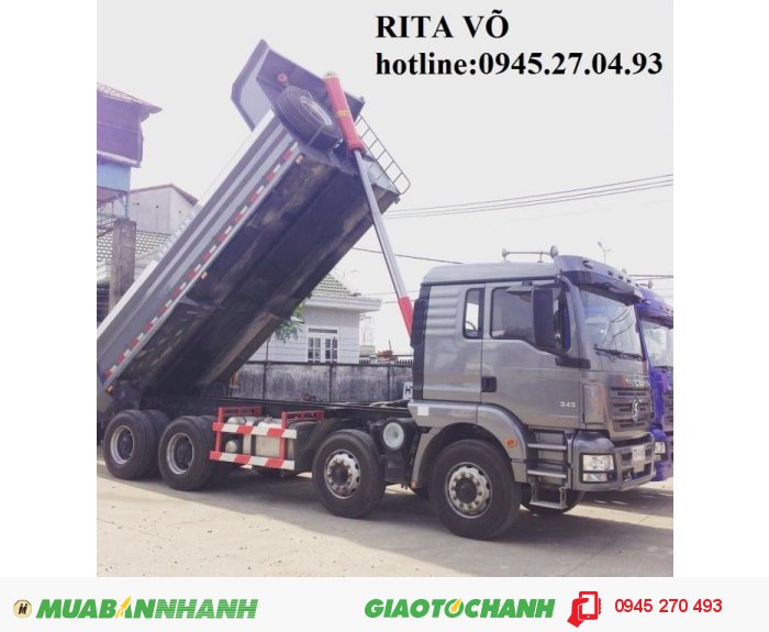 Xe Ben Shacman 04 Chân, Dòng Xe Tiết Kiệm Nhiên Liệu Nhât