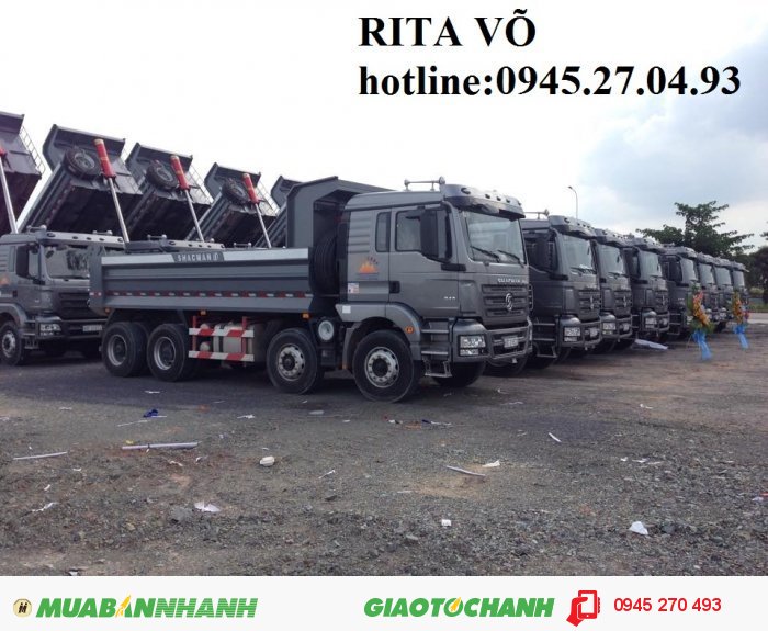 Xe Ben Shacman 04 Chân, Dòng Xe Tiết Kiệm Nhiên Liệu Nhât