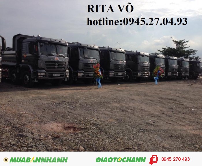 Xe ben Shacman 03 chân động cơ mạnh mẽ