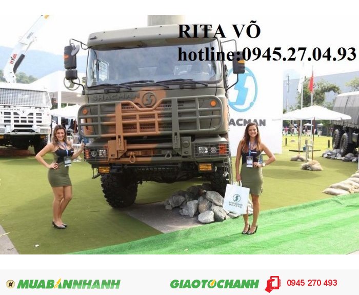 Xe ben Shacman 03 chân động cơ mạnh mẽ