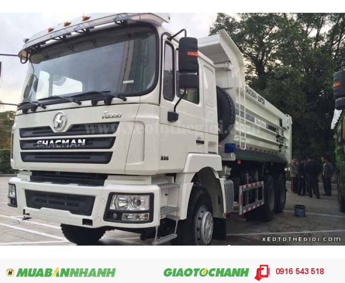 Xe tải ben Shacman 3 chân với thiết kế khỏe khoắn đầy mạnh mẽ