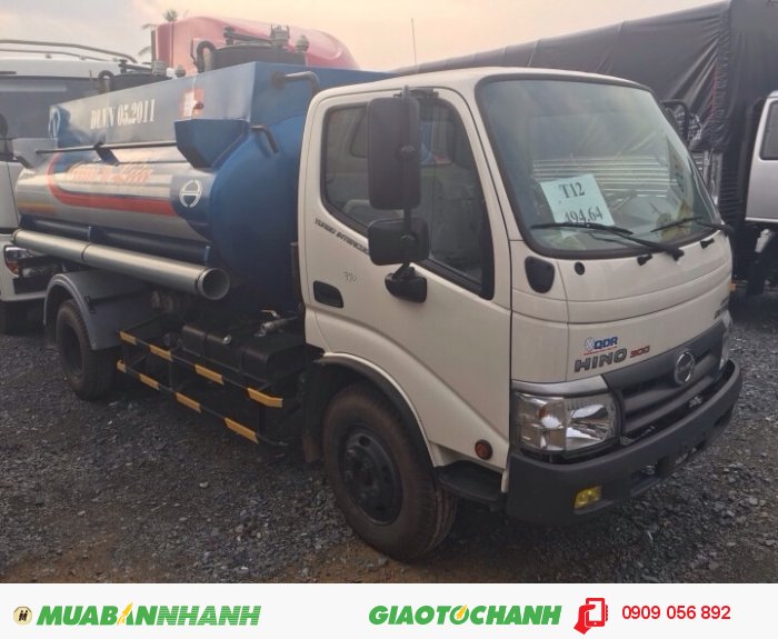 Xe bồn xăng dầu hino WU 342L 4x2 6 khối, xe xitec hino 6m3, xe bồn 6 khối hino.