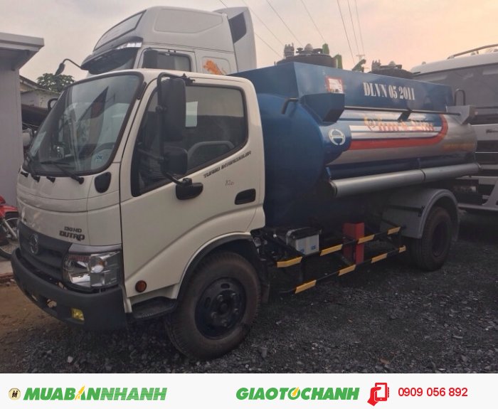Xe bồn xăng dầu hino WU 342L 4x2 6 khối, xe xitec hino 6m3, xe bồn 6 khối hino.
