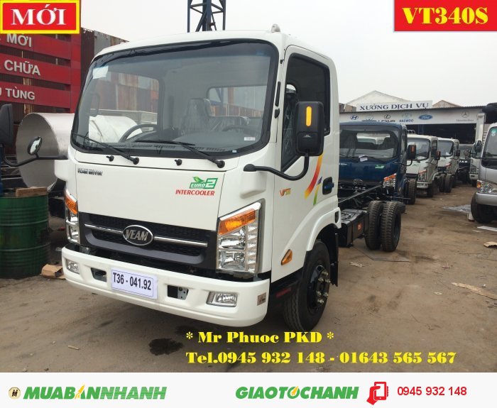 Xe Veam Vt340S, Xe Tải Veam Vt340S 3.5 Tấn, Xe Tải Veam Vt340 3.5T Thùng Dài 6M2