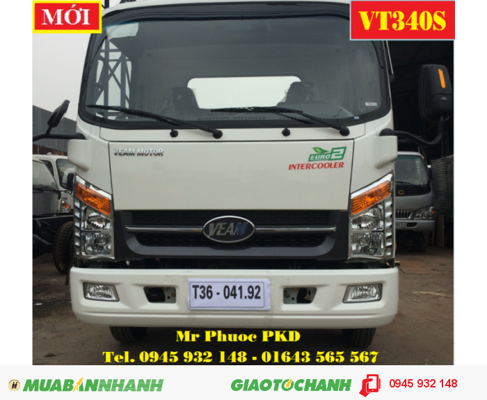 Xe Veam Vt340S, Xe Tải Veam Vt340S 3.5 Tấn, Xe Tải Veam Vt340 3.5T Thùng Dài 6M2