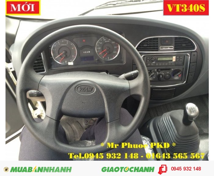 Xe Veam Vt340S, Xe Tải Veam Vt340S 3.5 Tấn, Xe Tải Veam Vt340 3.5T Thùng Dài 6M2