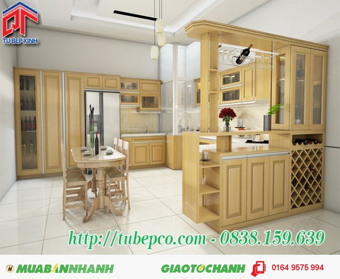 Mẫu Tủ Bếp Gỗ Sồi Có Quầy Bar Mang Đến Không Gian Thoải Mái Và Thanh Lịch  Tbx068 Mới 100%, Giá: 3.700.000Đ, Gọi: 034 9575 994, Quận Tân Phú - Hồ Chí  Minh, Id-1Ae20300