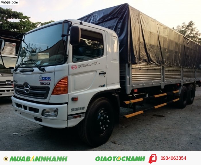 Xe tải Hino 16 tấn 3 chân thùng kín thùng Mui bạt Giao Xe Toàn Quốc