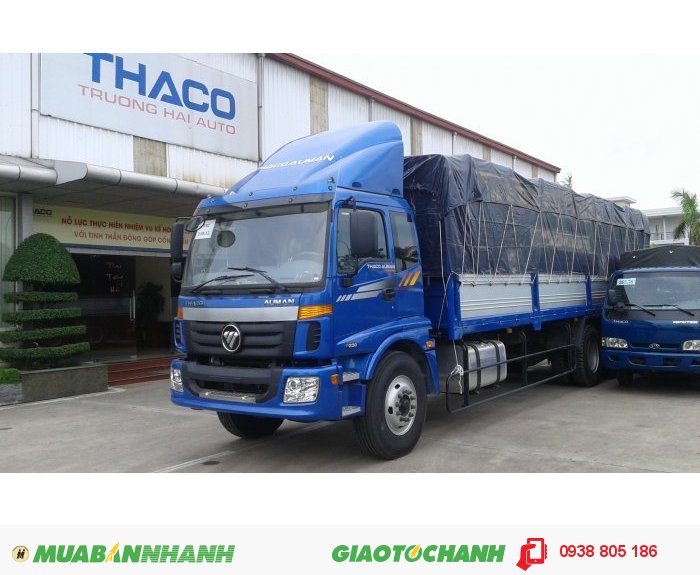 Xe tải Auman 3 chân cầu nâng, tải trọng 15 tấn, thùng mui bạt, xe gác cẩu Unic, Soosan