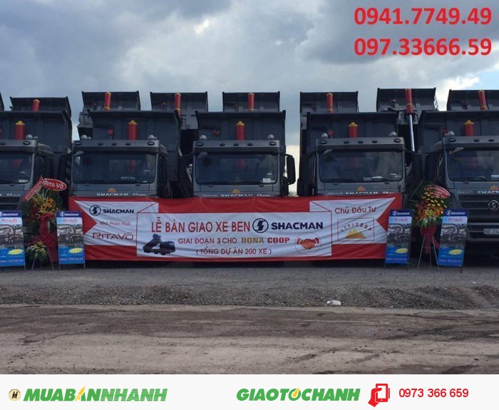 Xe Ben Shacman 4 Chân 17 Tấn  bạn của Doanh Nghiệp