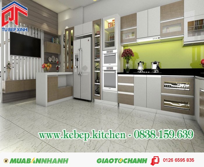 Tủ bếp đẹp trang trí cho góc bếp nhỏ xinh PTL156 Mới 100%, giá ...