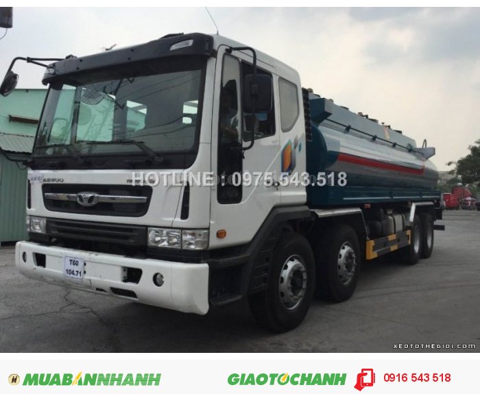 Bán xe TATA DAEWOO M9CEF 6x4, Xe bồn 22m3, xe nhập khẩu