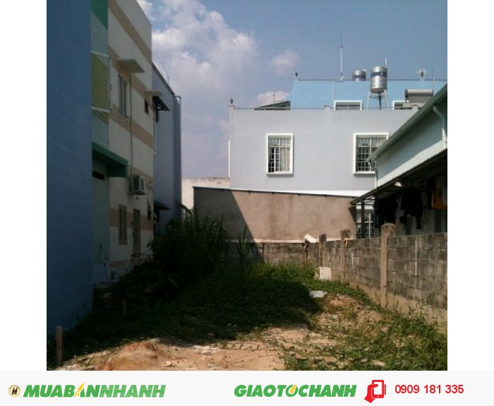 Bán đất, hẻm 8m, 4x20, giá 1,25 tỷ 1 sẹc Mã Lò