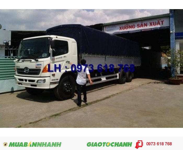 Xe Hino 3 chân 16 tấn thùng kín 7m8, Hino FL8JTSA, giao xe toàn Quốc