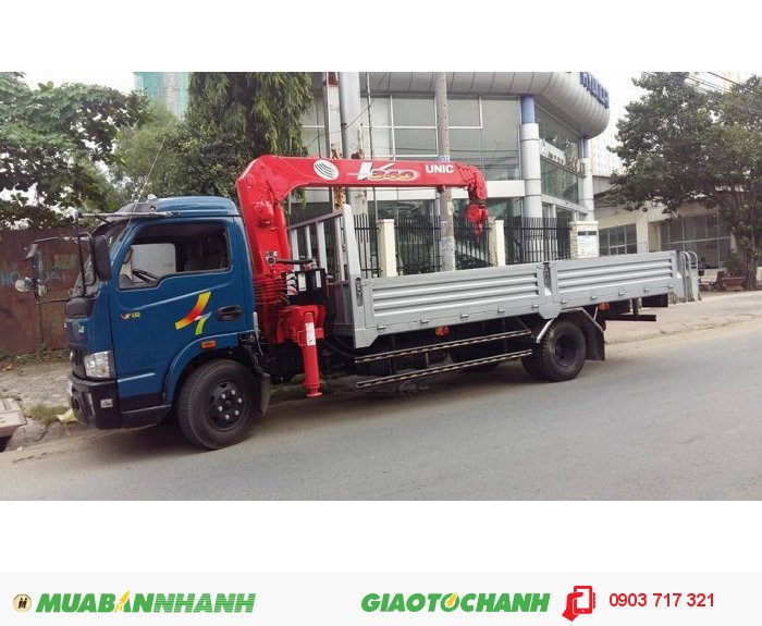 Bán xe tải Veam gắn cẩu/xe tải Veam VT490 gắn cẩu Unic 3 tấn 4 khúc