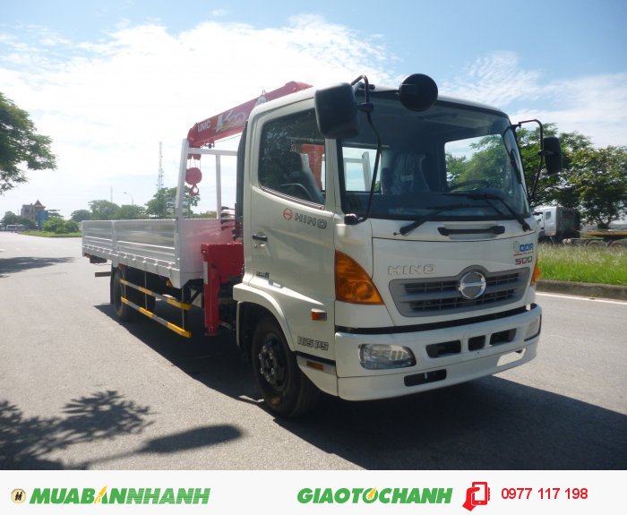 Bán xe tải Hino FC9JL 6,4 tấn gắn cẩu Unic 3 tấn 4 đốt cần, tải trọng 4.9 tấn, thùng dài 6m