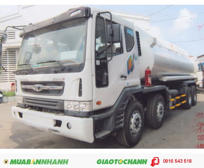 Xe tải Daewoo 4 chân M9AEF đóng bồn chở xăng dầu thể tích 22m3.