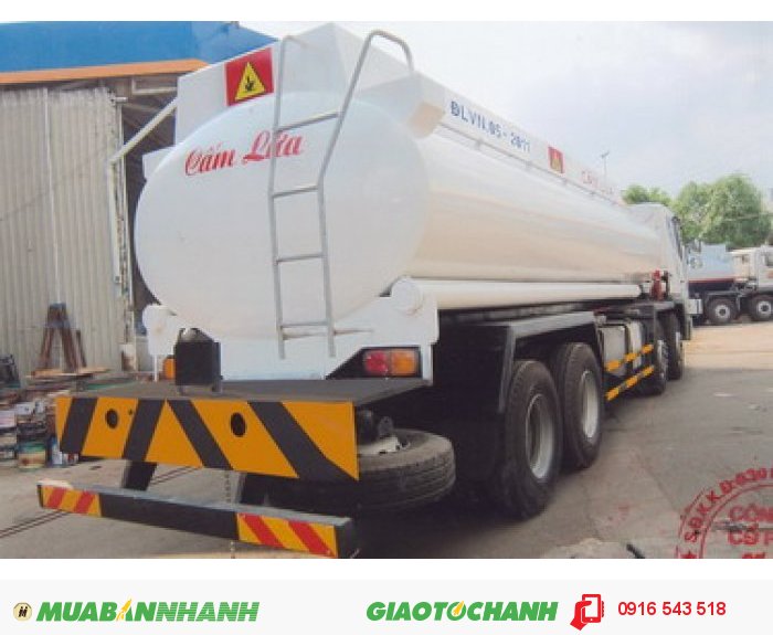 Xe tải Daewoo 4 chân M9AEF đóng bồn chở xăng dầu thể tích 22m3.