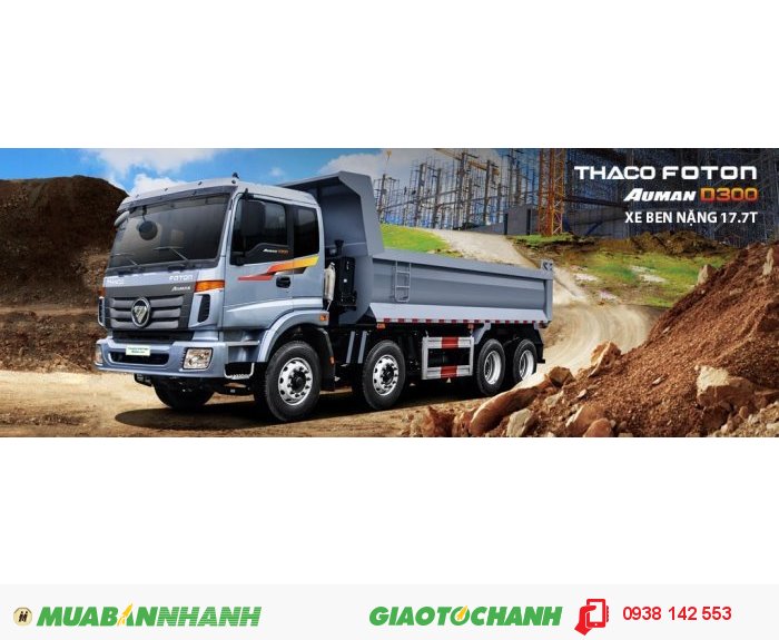 Chuyên Bán Xe Ben Thaco Auman D300 17.7 Tấn , 14.5 Khối, Gọi Ngay Để Được Tư Vấn Và Có Giá Tốt Nhất