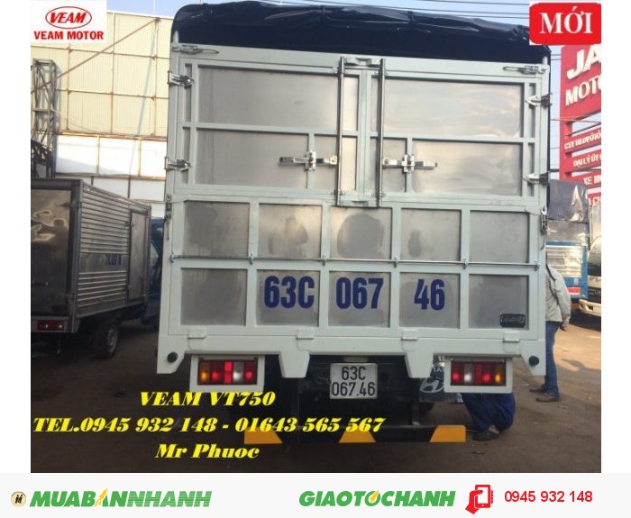 Xe tải VEAM 7.5 tấn, xe tải VEAM VT750 7.5 tấn, xe tải VEAM VT750 7.5T  thùng dài 6m2