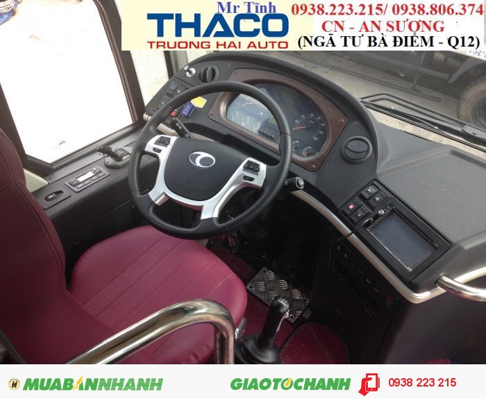 Xe khách thaco 29 chổ bầu hơi ; bán xe khách trả góp 29 chổ