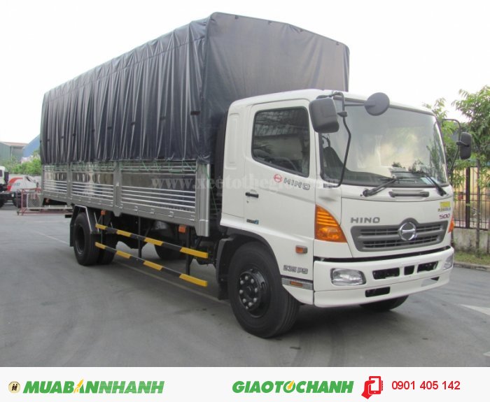 Xe Hino 6.4 Tấn thùng mui bạt thùng kín Trả Góp Lãi Suất Thấp