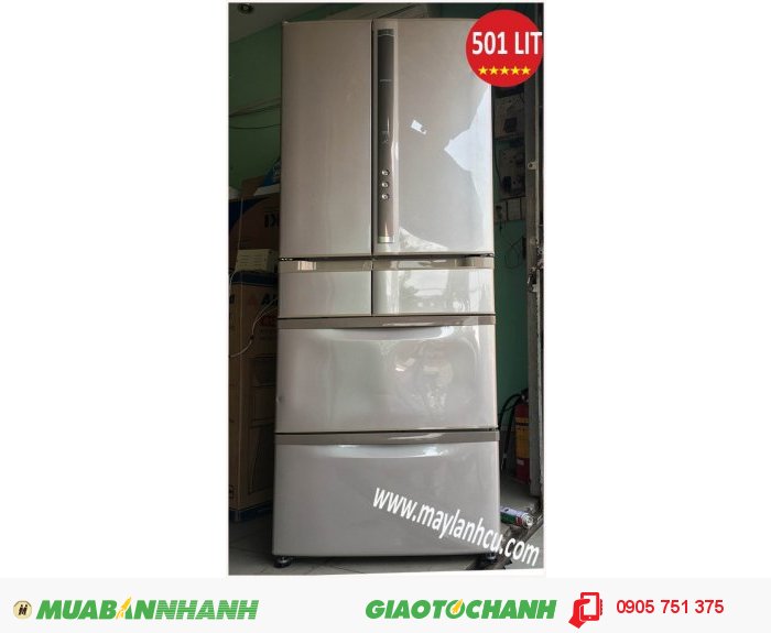 Tủ lạnh nội địa HITACHI R-SF50YM HÚT CHÂN KHÔNG,2009 ,đẹp long lanh