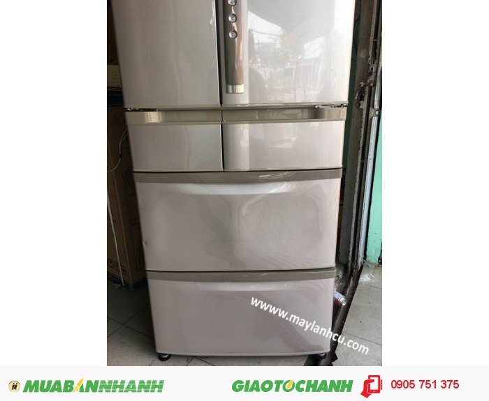 Tủ lạnh nội địa HITACHI R-SF50YM HÚT CHÂN KHÔNG,2009 ,đẹp long lanh