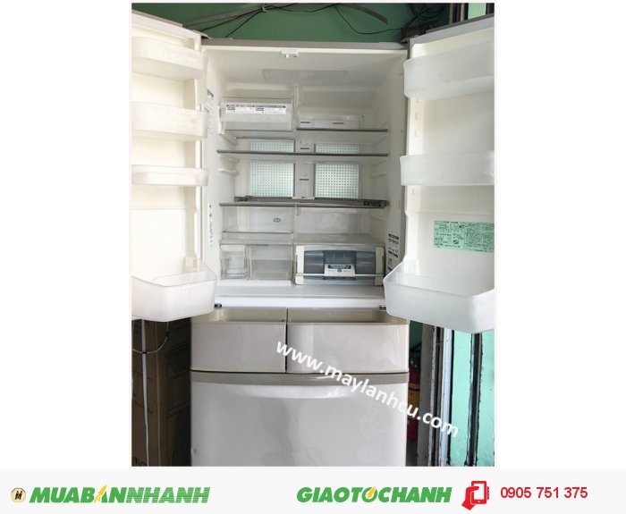 Tủ lạnh nội địa HITACHI R-SF50YM HÚT CHÂN KHÔNG,2009 ,đẹp long lanh