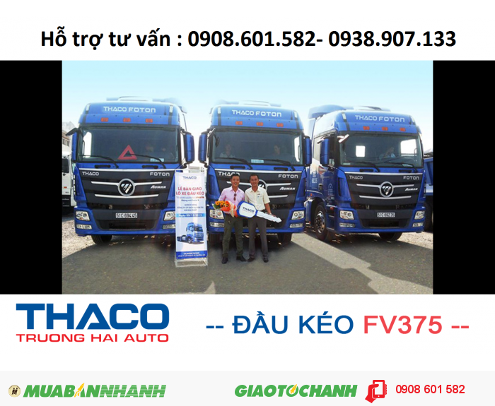 Xe đầu kéo thế hệ mới Thaco Auman FV375 (6x4) - Giá ưu đãi !