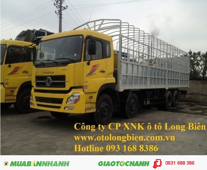 Xe sat xi, tải thùng 4 chân Dongfeng tải trọng 17-17,9 tấn Long Biên, Hà Nội 2016