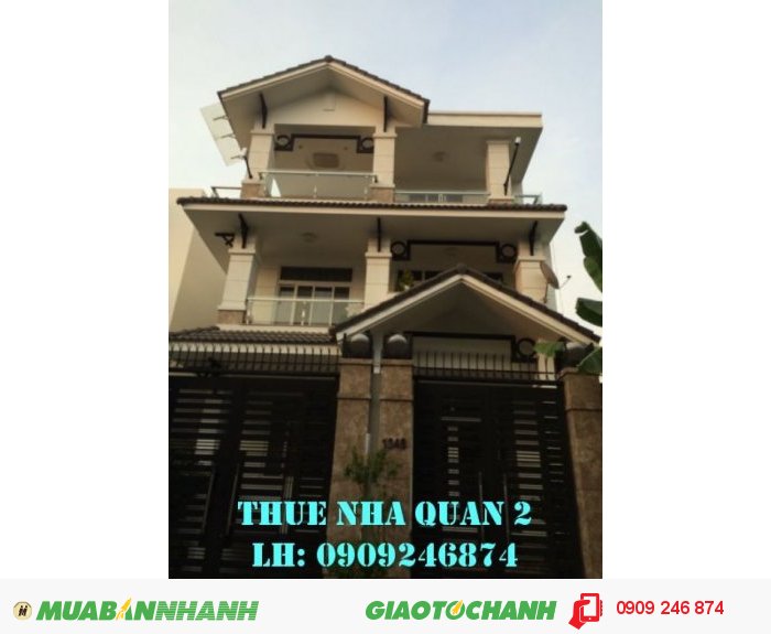 Cho thuê biệt thự Quận 2 Thảo Điền 7x20m