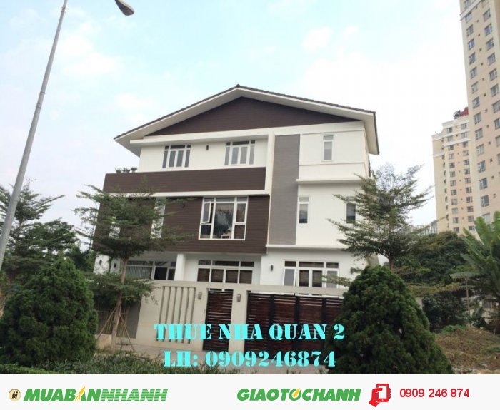 Cho thuê biệt thự Lương Định Của quận 2  7x20m, 45 triệu/tháng