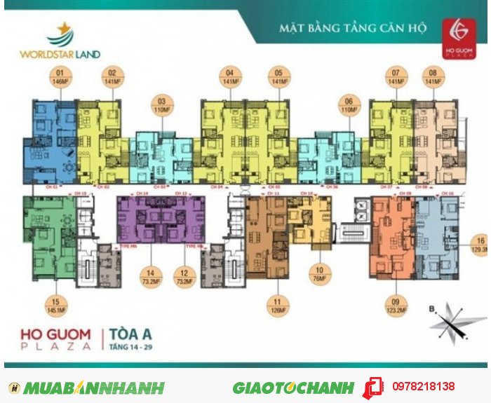 Chung cư Hồ Gươm Plaza chỉ 23tr/m2 thanh toán 50% nhận nhà Ở Ngay DT 60-146m2